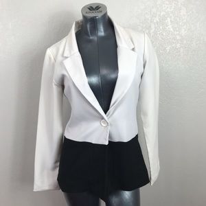 DOTS CREAM & BLACK BLAZER